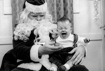 scared santa