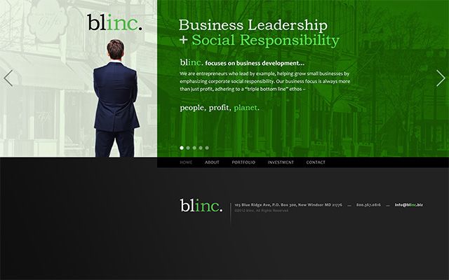 Blinc website homepage