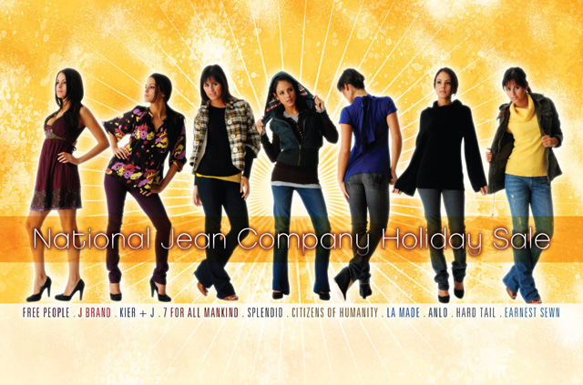 National Jean Company Holiday Sale post card