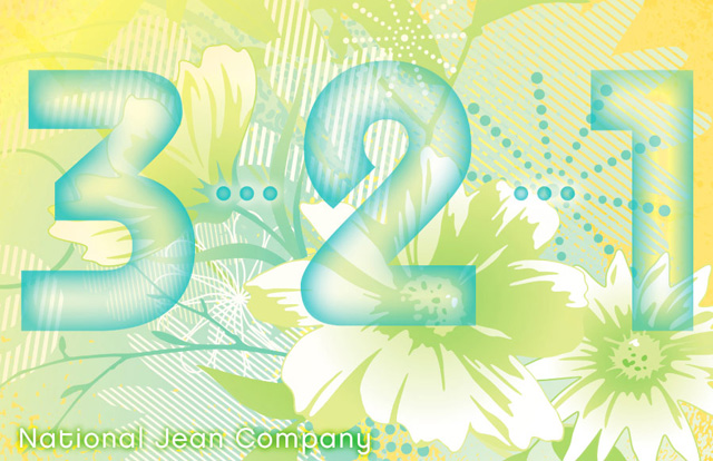 National Jean Company 3-2-1 Sale post card