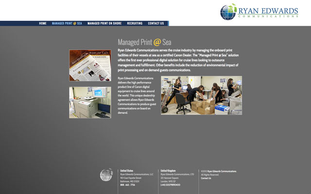 Ryan Edwards internal website page