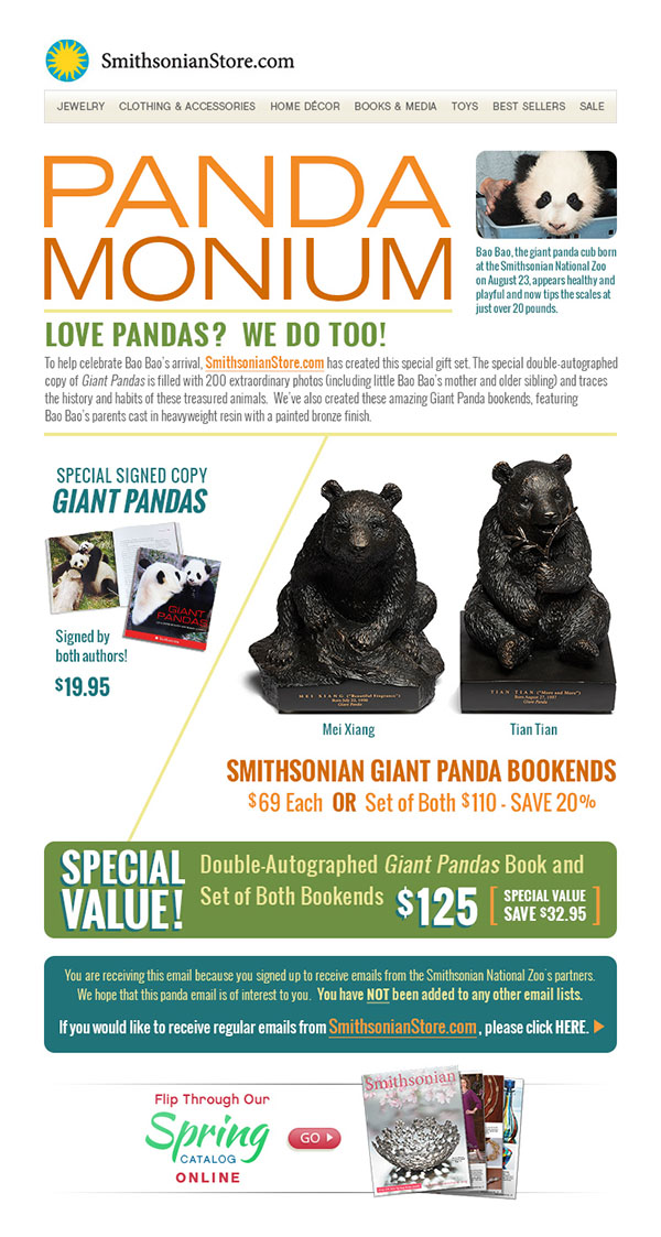 Smithsonian retail email