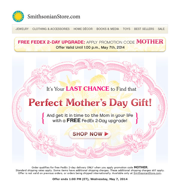 Smithsonian retail email